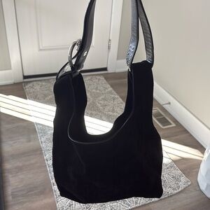Rebecca Minkoff black suede handbag